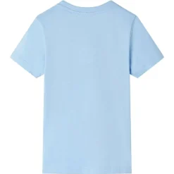 vidaXL Camiseta infantil de manga corta claro 104 Azul Clearance