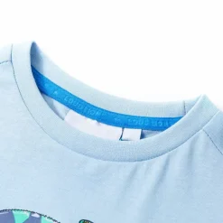vidaXL Camiseta infantil de manga corta claro 104 Azul Clearance