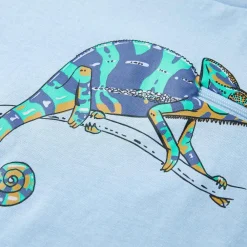 vidaXL Camiseta infantil de manga corta claro 104 Azul Clearance