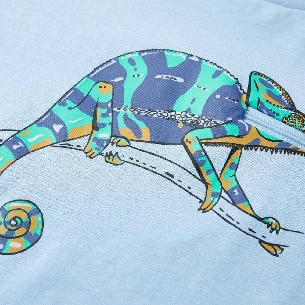vidaXL Camiseta infantil de manga corta claro 104 Azul Clearance
