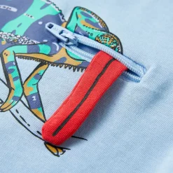vidaXL Camiseta infantil de manga corta claro 104 Azul Clearance