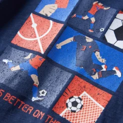 vidaXL Camiseta infantil de manga larga azul marino mélange 104 Clearance