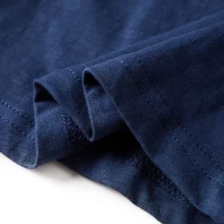 vidaXL Camiseta infantil de manga larga azul marino mélange 104 Clearance