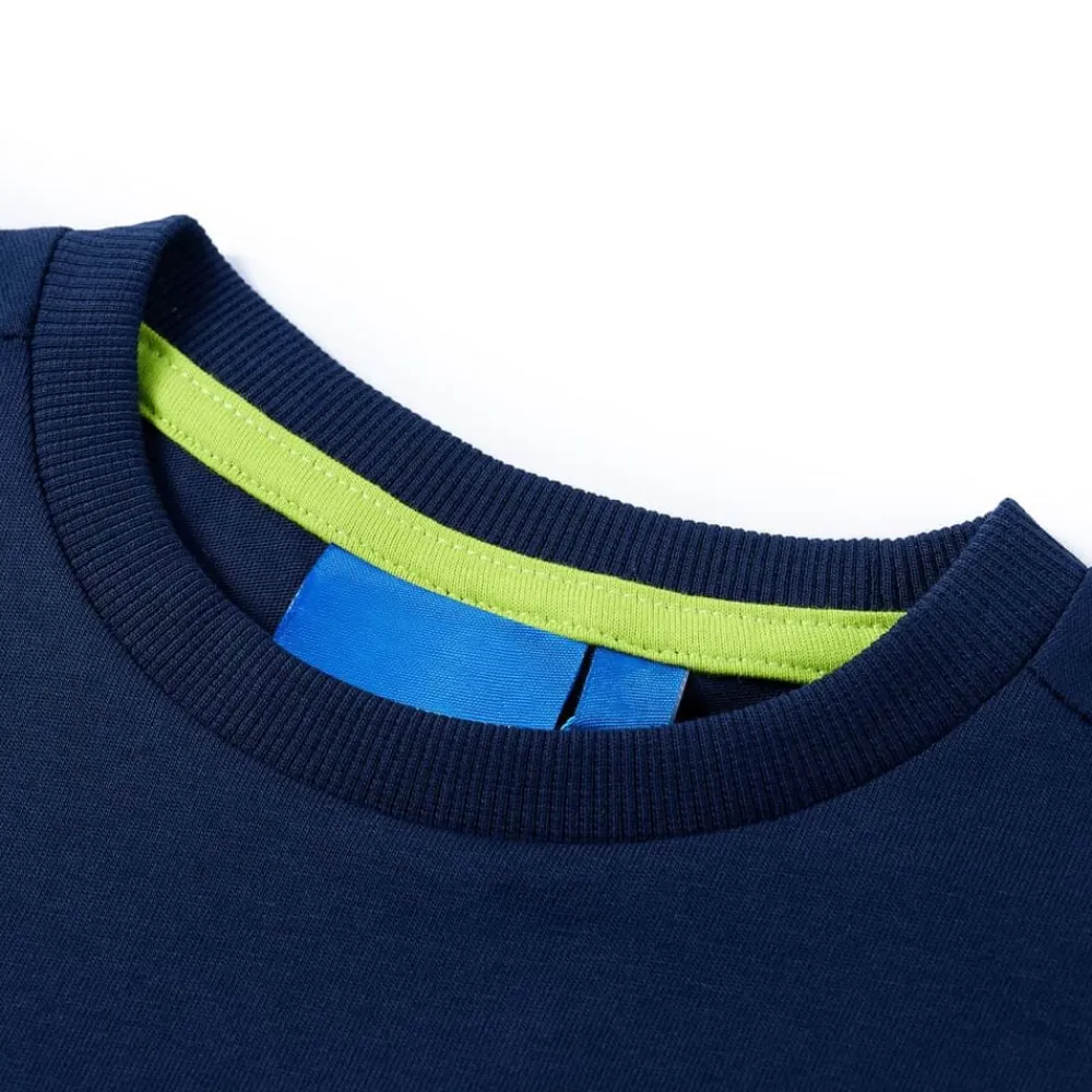 vidaXL Camiseta infantil de manga larga 104 Azul marino Sale