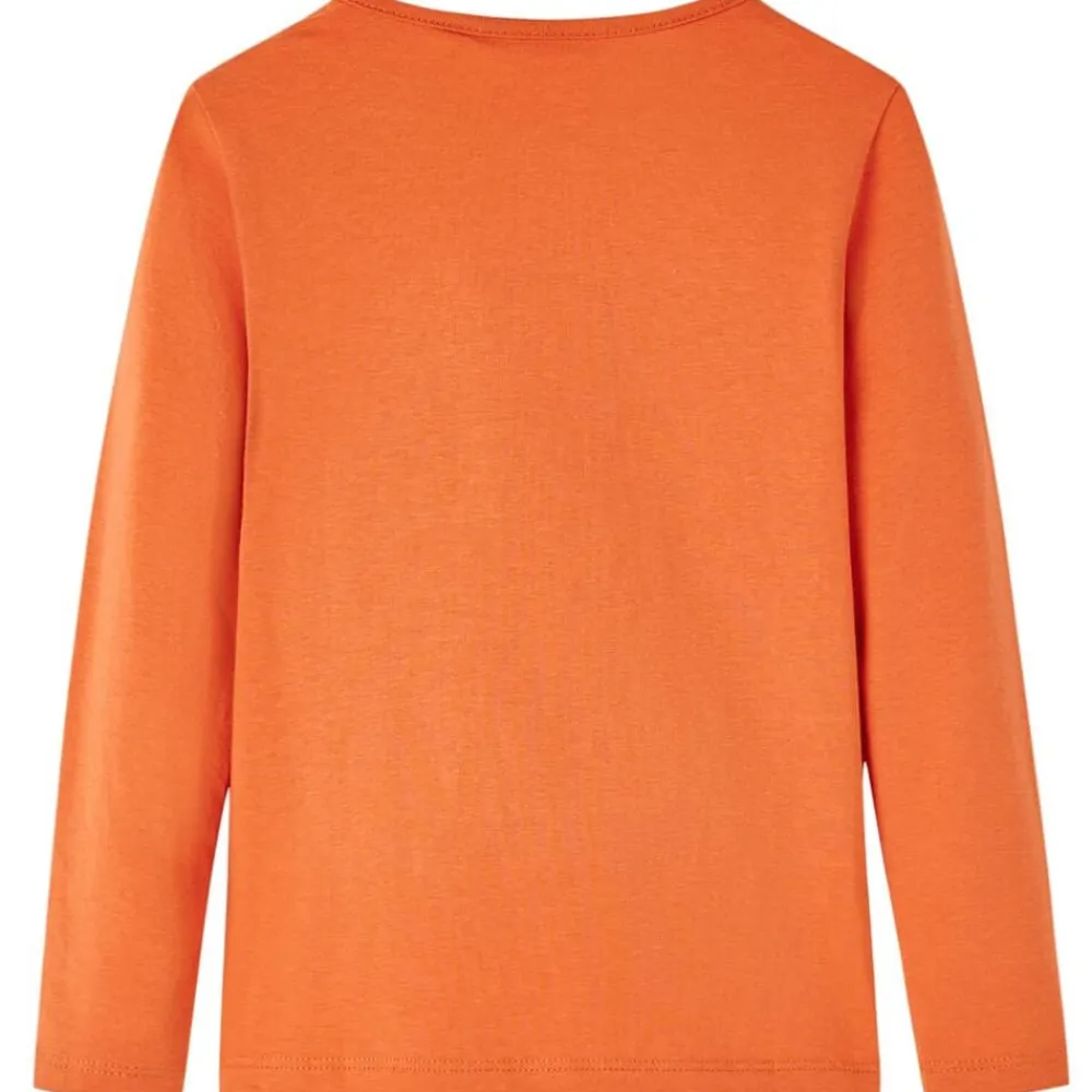 vidaXL Camiseta infantil de manga larga tostado 92 Naranja