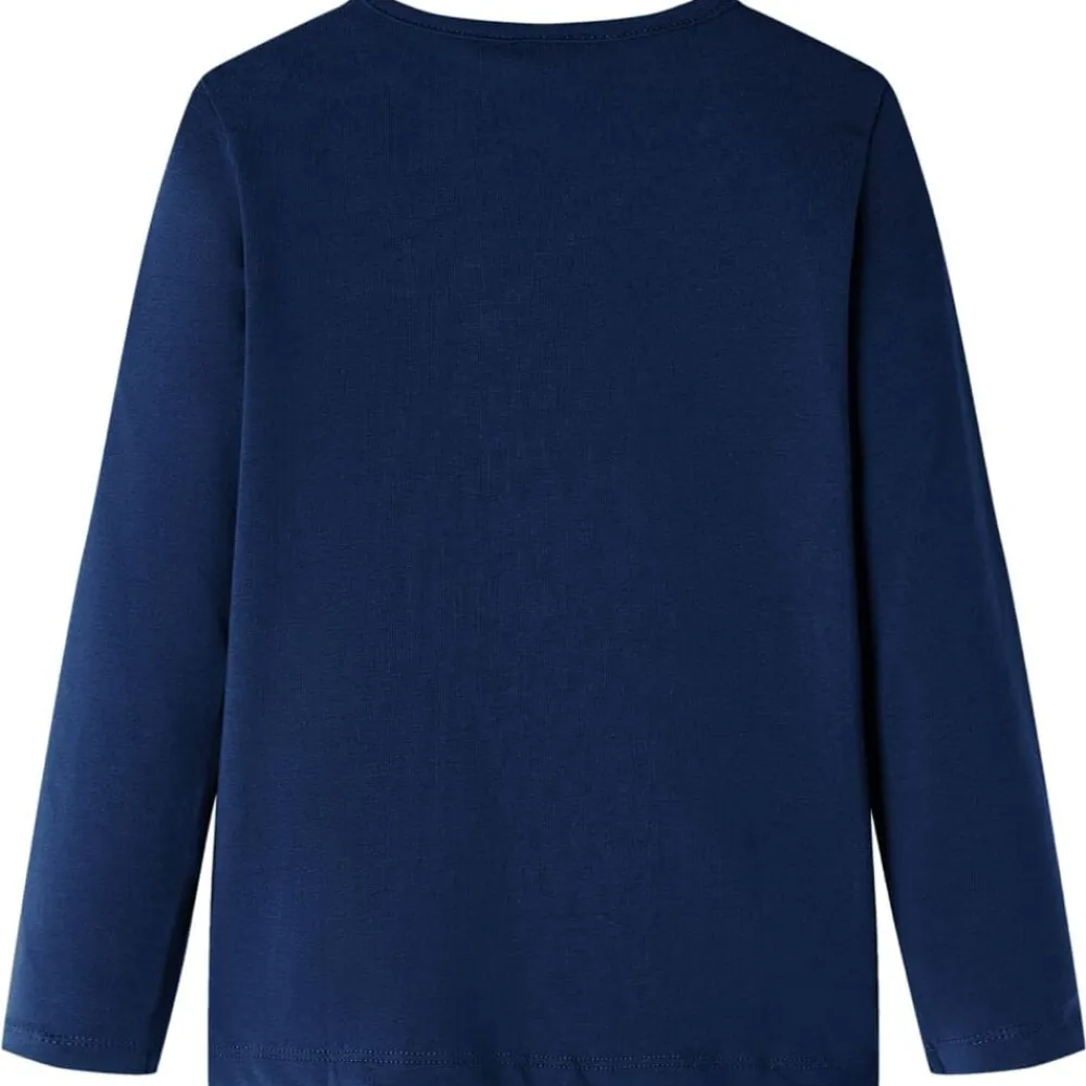 vidaXL Camiseta infantil de manga larga 104 Azul marino Clearance