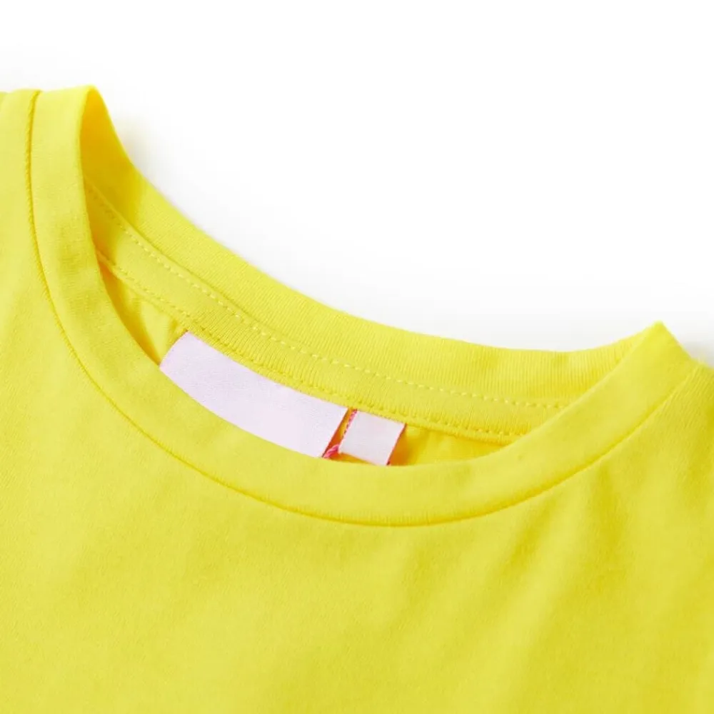 vidaXL Ropa Y Accesorios-Camiseta infantil de manga casquillo chillón 140