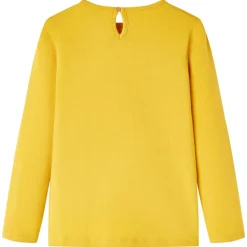 vidaXL Camiseta infantil de manga larga color 116 Ocre New