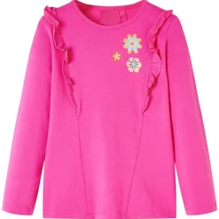 vidaXL Camiseta infantil de manga larga oscuro 104 Rosa Outlet