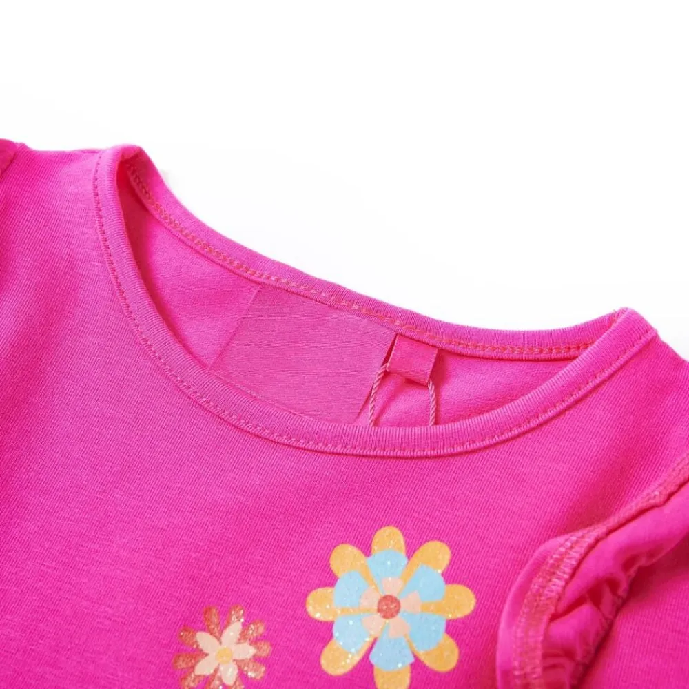 vidaXL Camiseta infantil de manga larga oscuro 104 Rosa Outlet