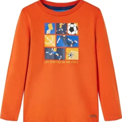 vidaXL Ropa Y Accesorios-Camiseta infantil de manga larga naranja 92