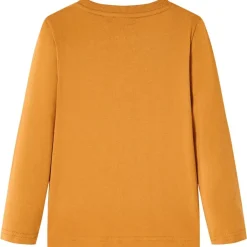 vidaXL Camiseta infantil de manga larga oscuro 104 Ocre Best