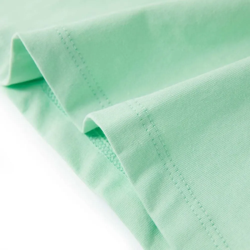 vidaXL Camiseta infantil de manga corta claro 92 Verde Clearance