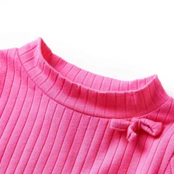 vidaXL Camiseta infantil manga larga de punto elástico brillante 92 Rosa