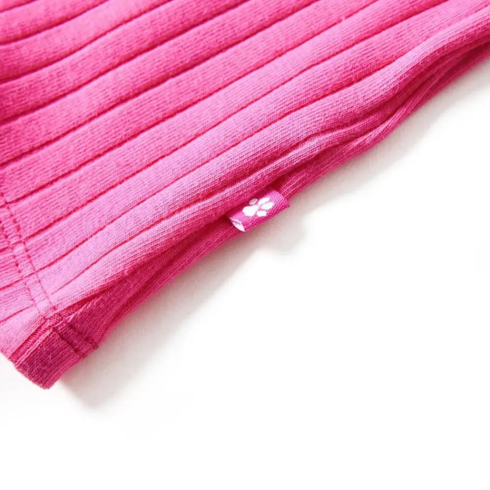 vidaXL Camiseta infantil manga larga de punto elástico brillante 92 Rosa