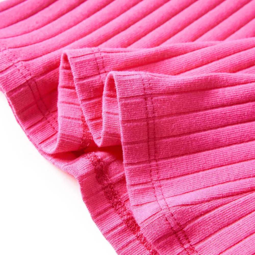 vidaXL Camiseta infantil manga larga de punto elástico brillante 92 Rosa