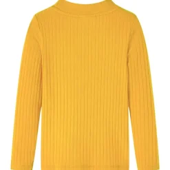 vidaXL Camiseta infantil manga larga de punto elástico oscuro 92 Ocre Hot