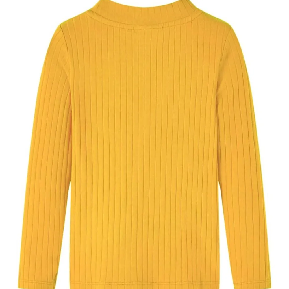vidaXL Camiseta infantil manga larga de punto elástico oscuro 92 Ocre Hot