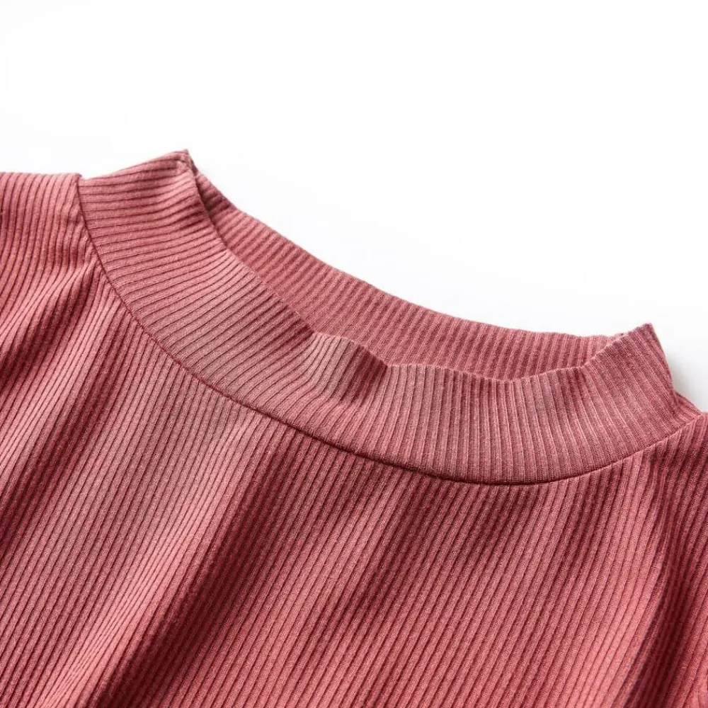 vidaXL Ropa Y Accesorios-Camiseta infantil manga larga cuello alto oscuro 104