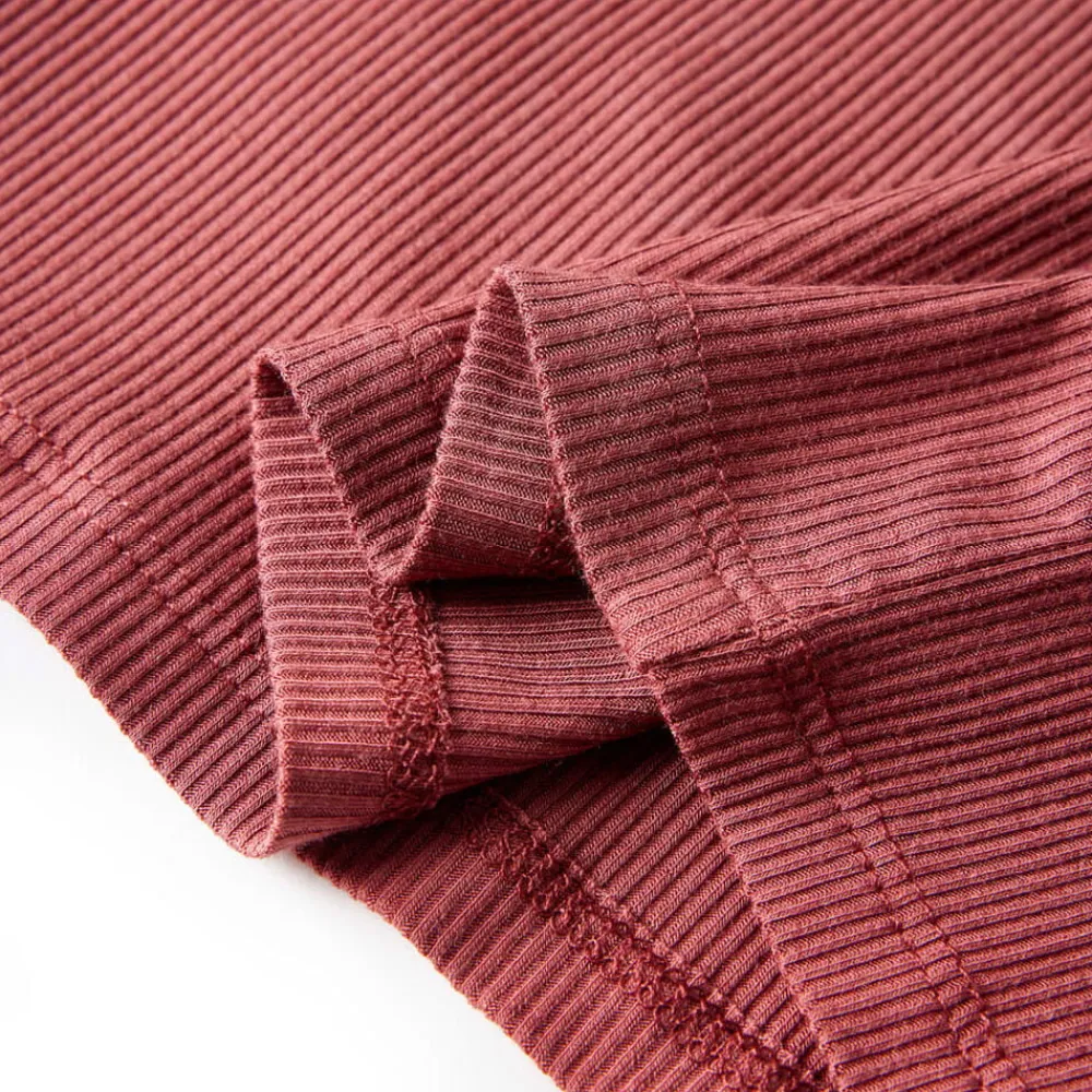 vidaXL Ropa Y Accesorios-Camiseta infantil manga larga cuello alto oscuro 104