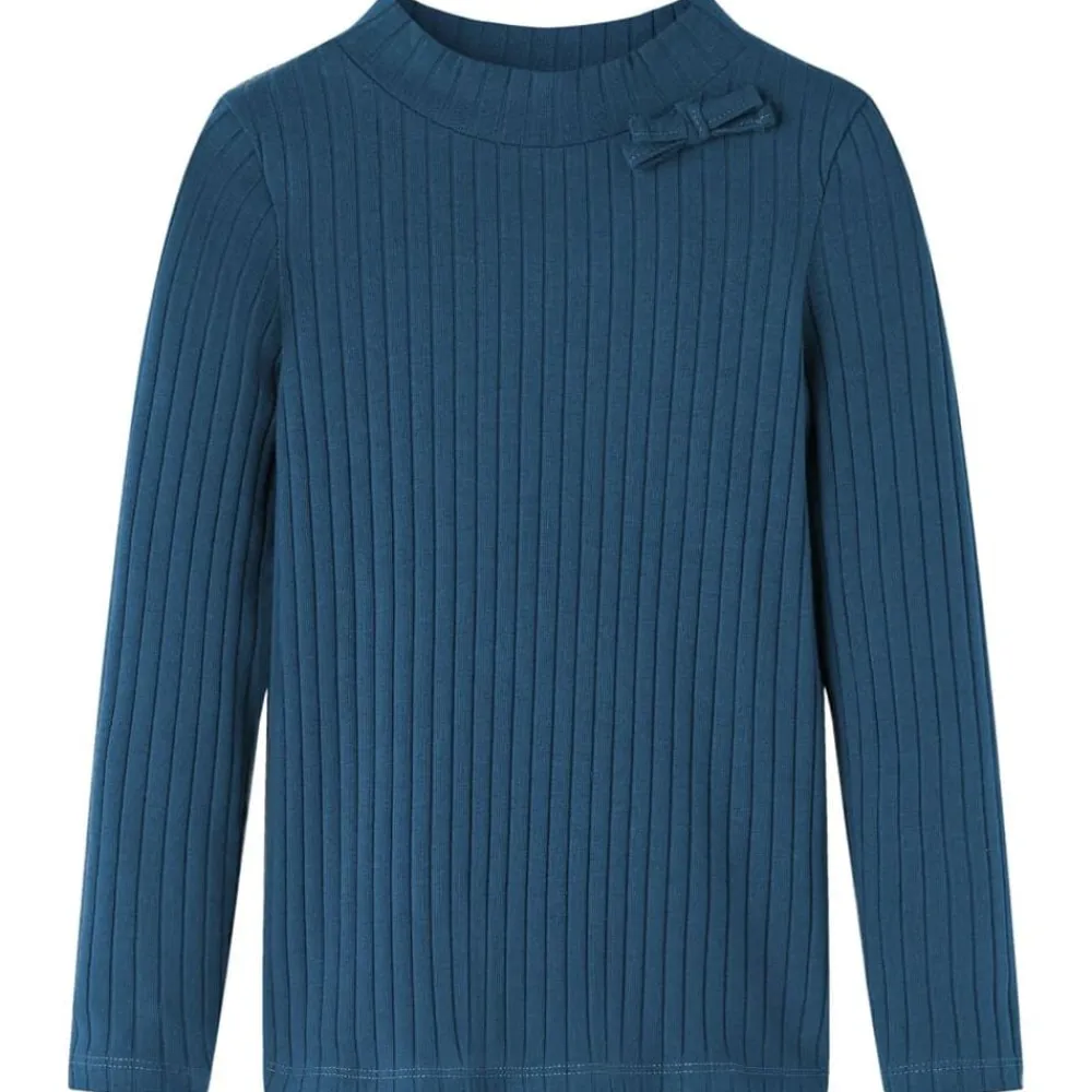 vidaXL Camiseta infantil manga larga de punto elástico 104 Azul marino Hot