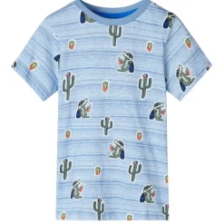 vidaXL Camiseta infantil mezcla es 128 Azul Discount