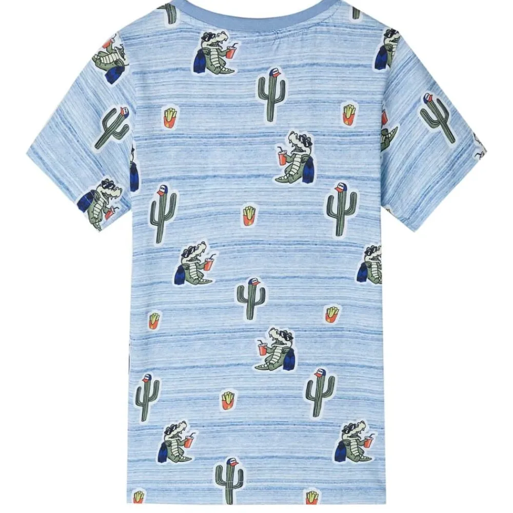 vidaXL Camiseta infantil mezcla es 128 Azul Discount