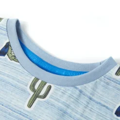 vidaXL Camiseta infantil mezcla es 128 Azul Discount