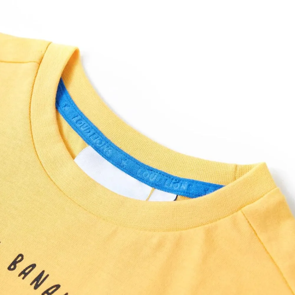 vidaXL Camiseta infantil claro 92 Ocre Clearance