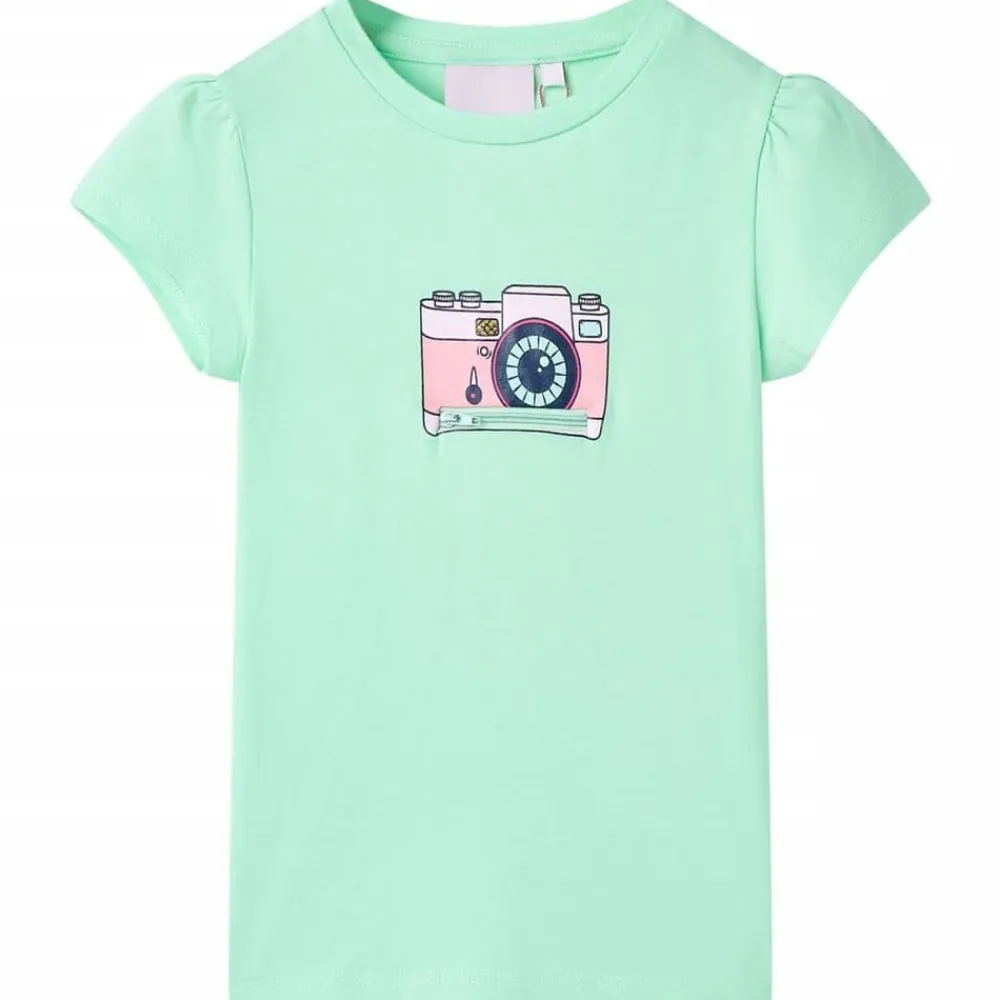vidaXL Camiseta infantil brillante 116 Verde Sale
