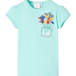 vidaXL Camiseta infantil verde claro 128 Menta Sale