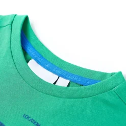 vidaXL Camiseta infantil verde neón 104 Best