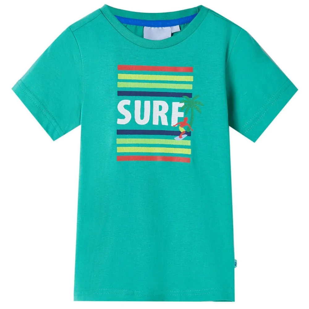 vidaXL Camiseta infantil neón 140 Verde Discount