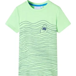 vidaXL Camiseta infantil neón 128 Verde Outlet