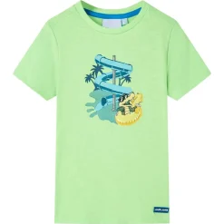 vidaXL Camiseta infantil neón 116 Verde New