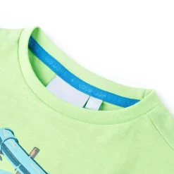 vidaXL Camiseta infantil neón 116 Verde New
