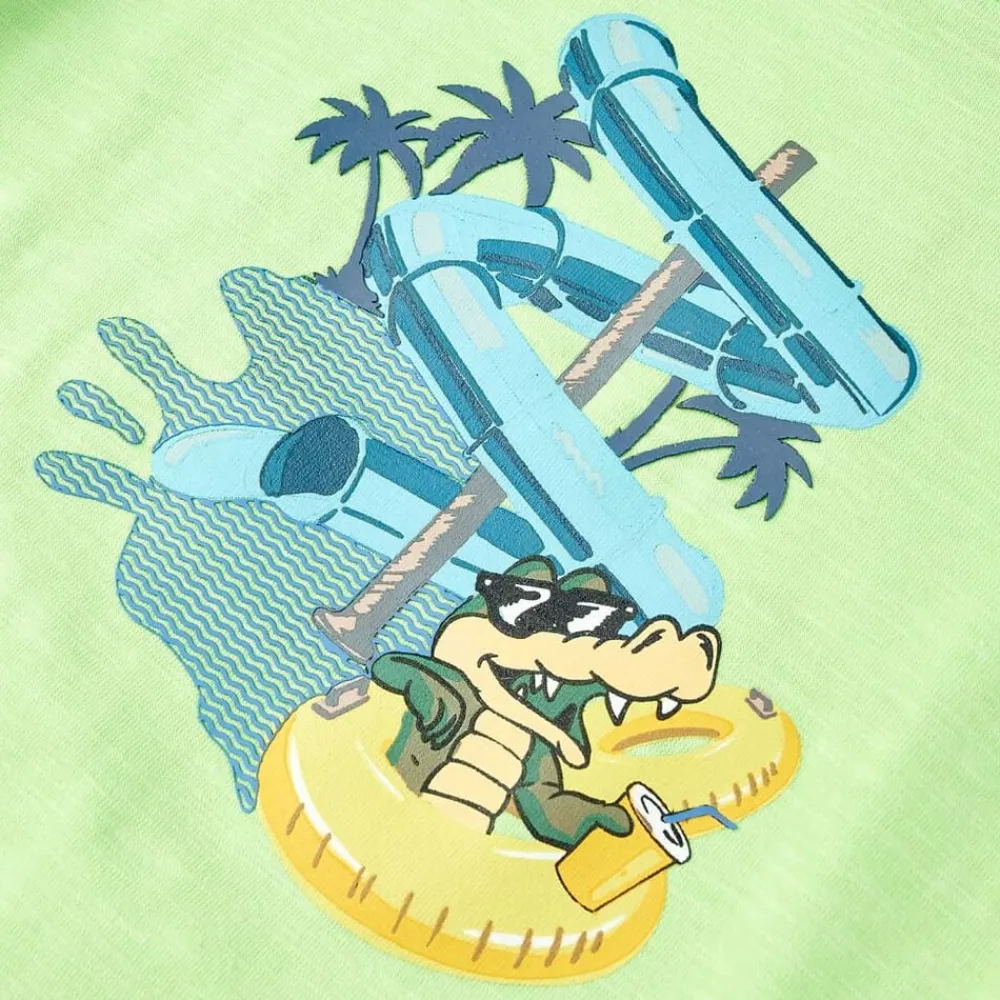 vidaXL Camiseta infantil neón 116 Verde New