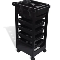 vidaXL Salud Y Belleza-Carrito de plástico con ruedas para peluquerías