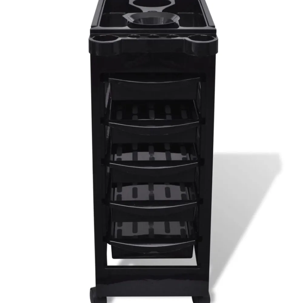 vidaXL Salud Y Belleza-Carrito de plástico con ruedas para peluquerías