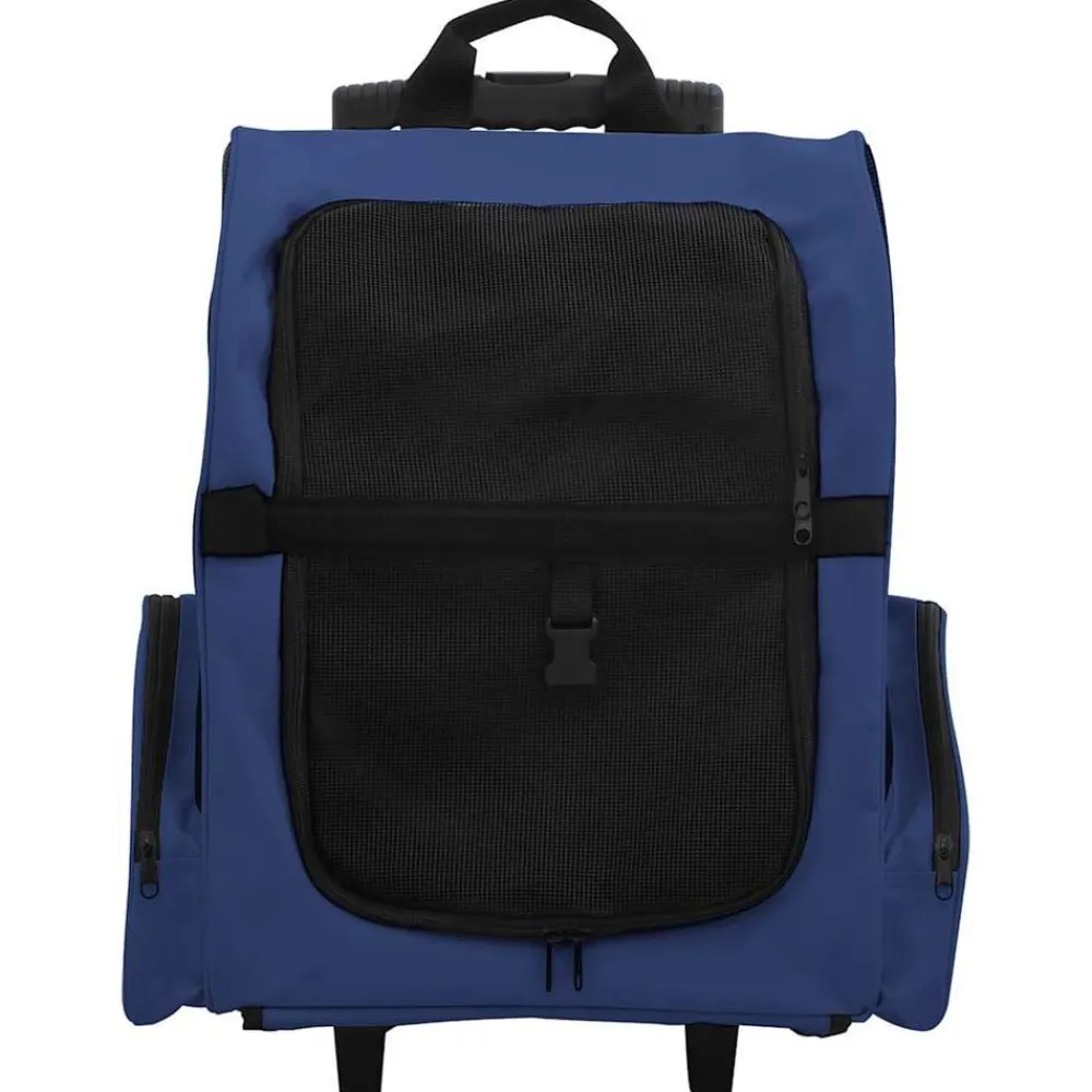 vidaXL Carro plegable para mascotas multiusos Azul