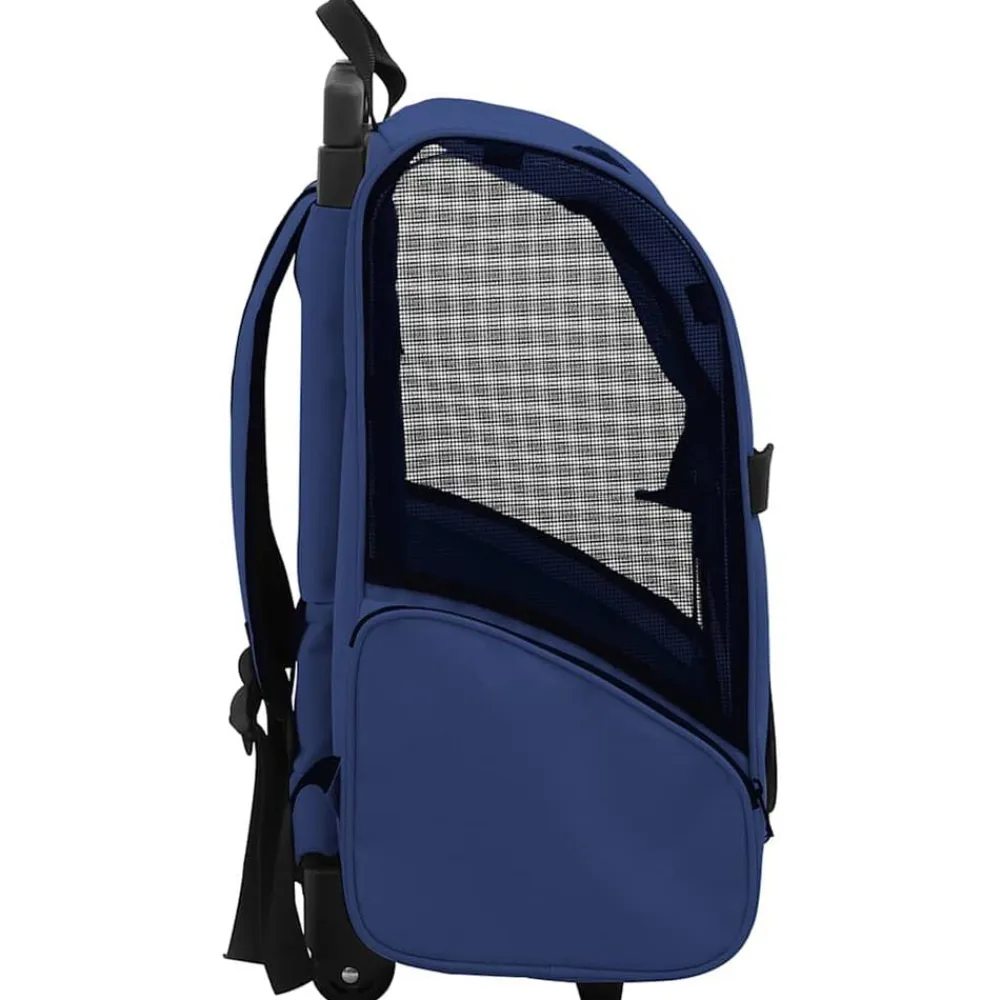 vidaXL Carro plegable para mascotas multiusos Azul