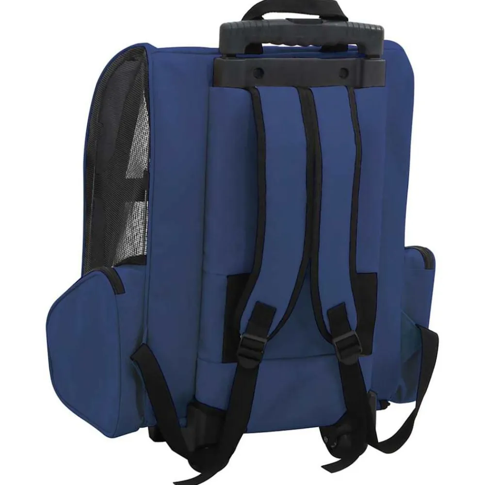 vidaXL Carro plegable para mascotas multiusos Azul