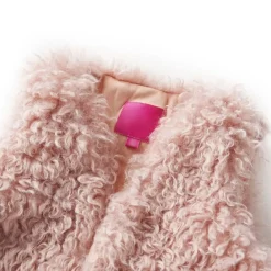 vidaXL Chaleco infantil de pelo sintético rosa claro 92 Outlet