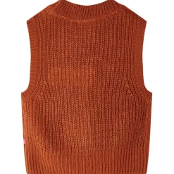 vidaXL Ropa Y Accesorios-Chaleco infantil de punto color coñac 92