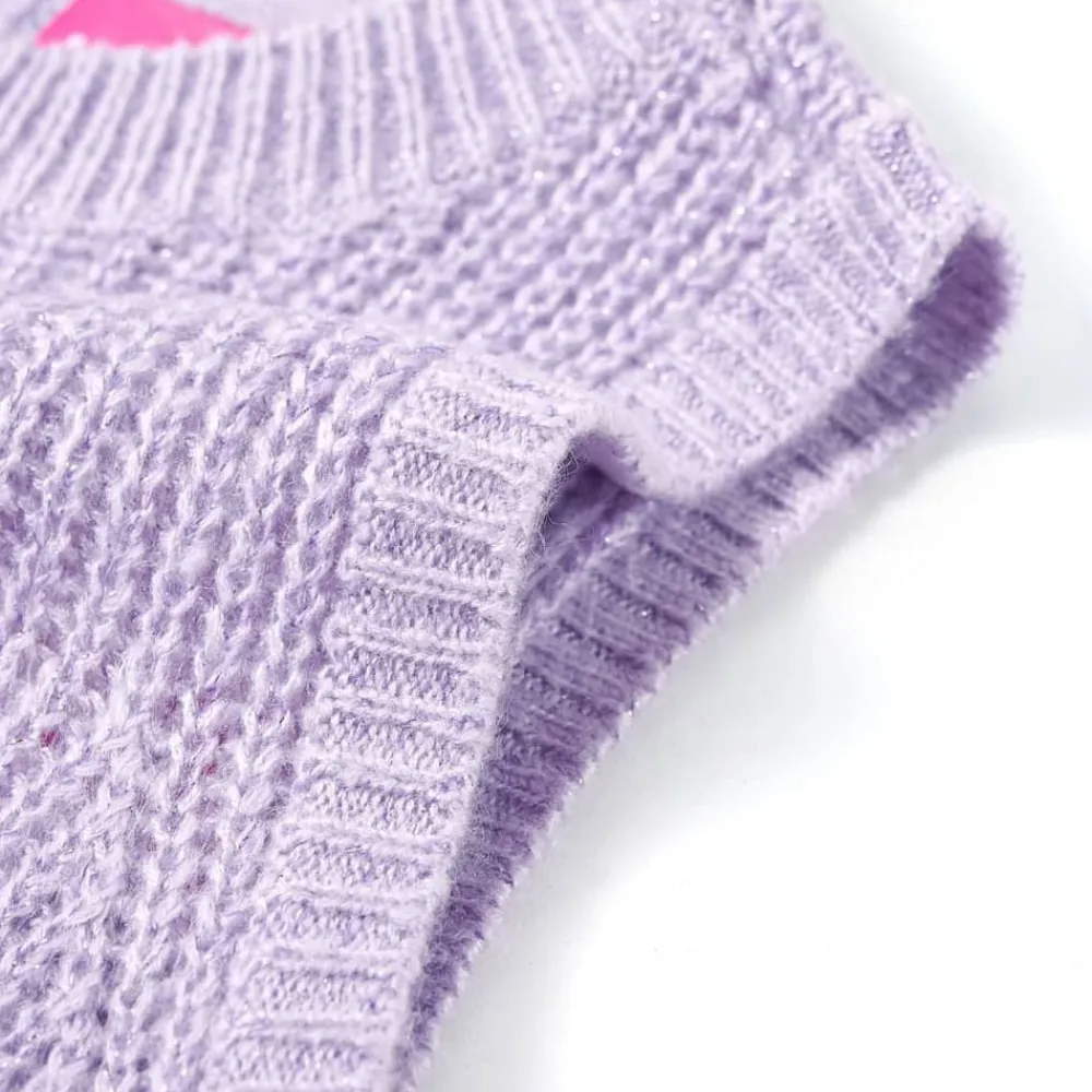 vidaXL Ropa Y Accesorios-Chaleco infantil de punto color lila claro 92