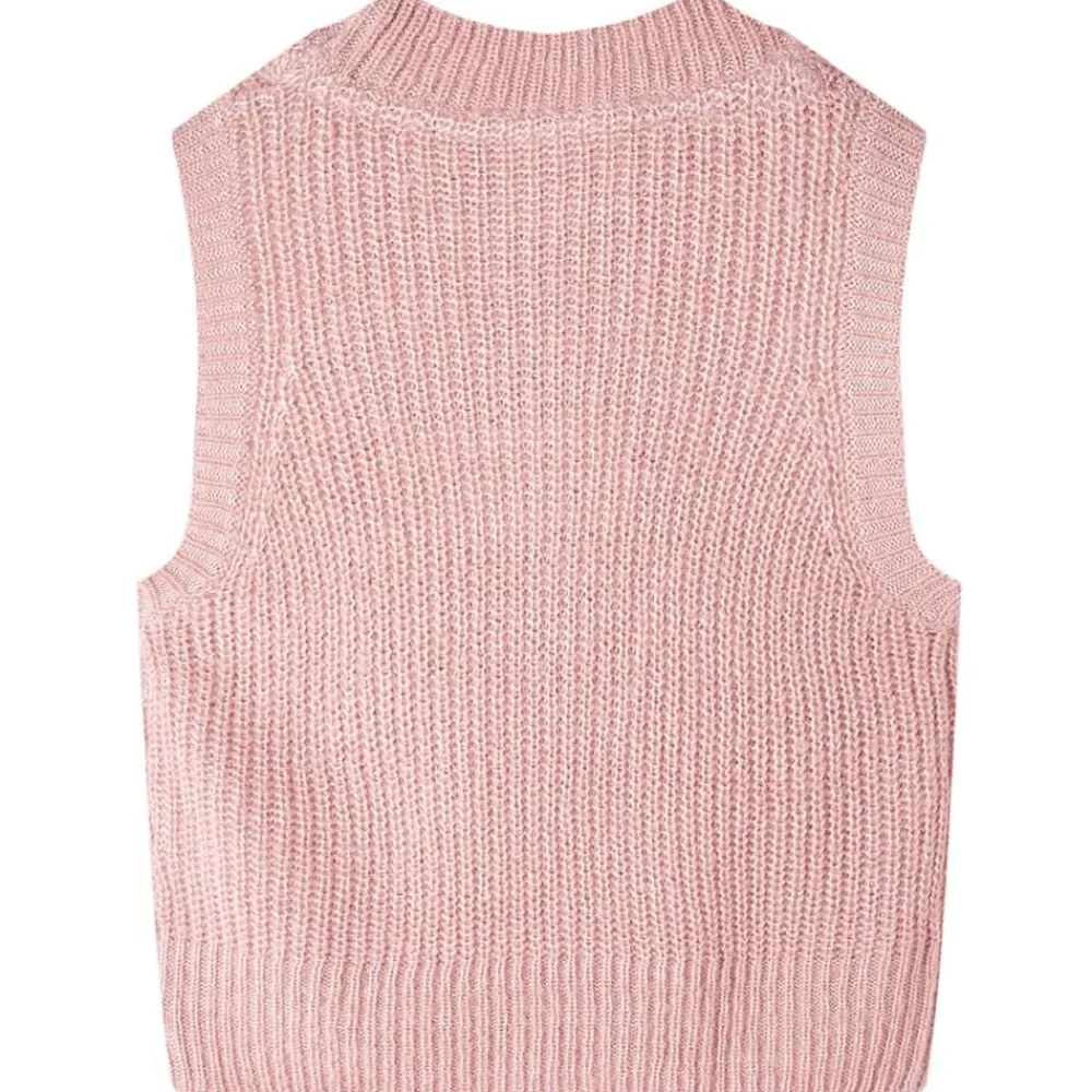 vidaXL Chaleco infantil de punto rosa claro 92 Discount