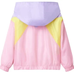 vidaXL Chaqueta infantil con capucha y cremallera multicolor 92 Rosa Hot