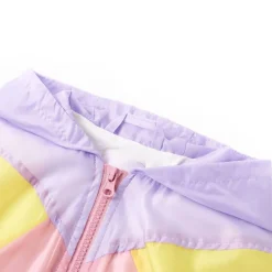 vidaXL Chaqueta infantil con capucha y cremallera multicolor 92 Rosa Hot