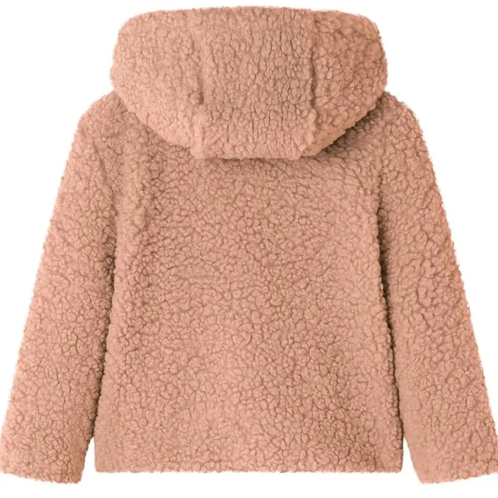 vidaXL Chaqueta infantil con capucha pelo sintético borreguito coñac claro 92 Coñac Best