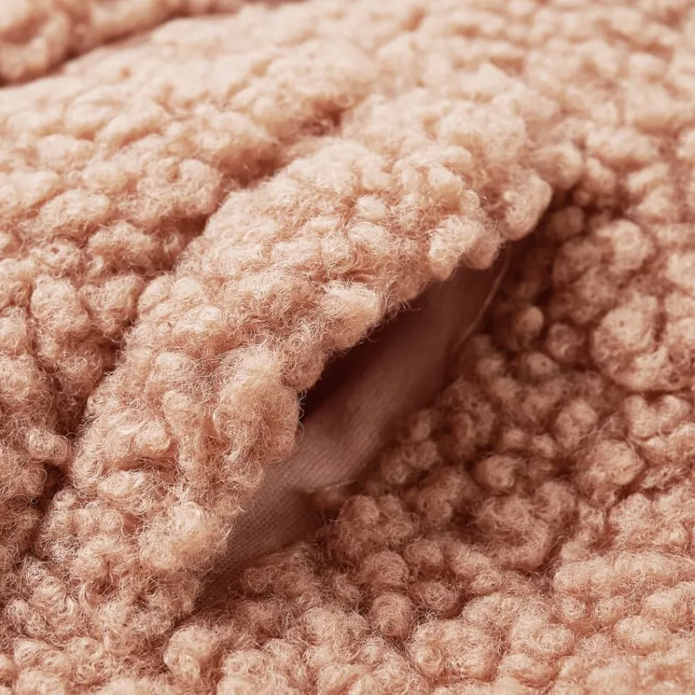 vidaXL Chaqueta infantil con capucha pelo sintético borreguito coñac claro 92 Coñac Best